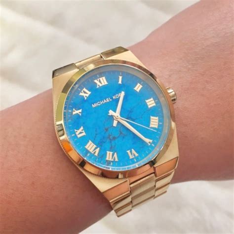 michael kors channing watch blue|mike eps watches with bling.